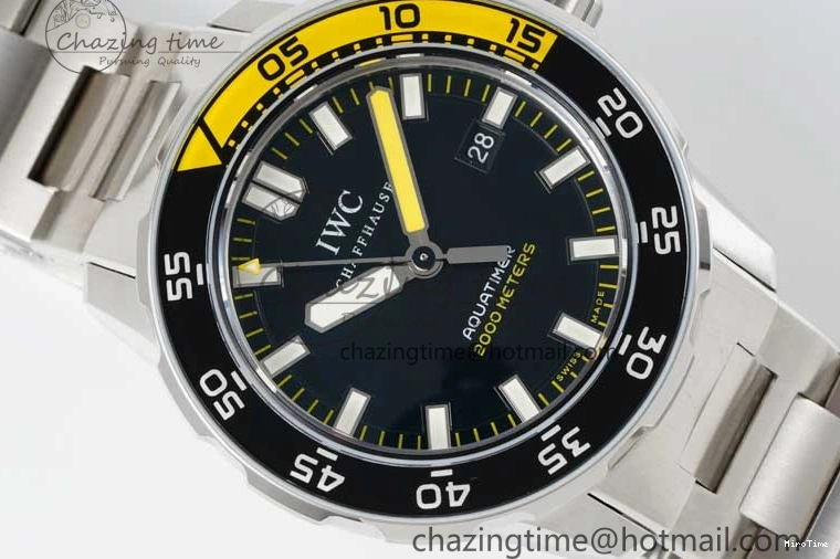 MIROTIME 0315 Durable Aquatimer Automatic SS RSF 1:1 Best Edition Black Yellow Dial on SS Bracelet A 7071